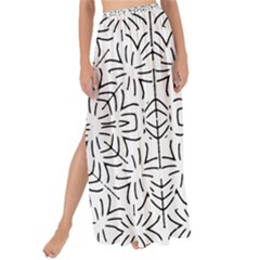 Black And White Ethnic Geometric Pattern Maxi Chiffon Tie-up Sarong by dflcprints