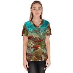 Coral Garden 1 Scrub Top by trendistuff