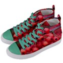 RED BERRIES 1 Women s Mid-Top Canvas Sneakers View2