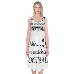 Football Fan  Midi Sleeveless Dress by Valentinaart