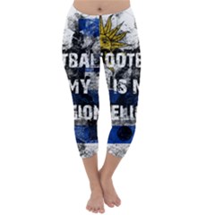 Football Is My Religion Capri Winter Leggings  by Valentinaart