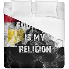 Football Is My Religion Duvet Cover (king Size) by Valentinaart