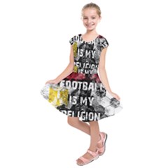 Football Is My Religion Kids  Short Sleeve Dress by Valentinaart