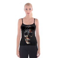 Skull Spaghetti Strap Top by Valentinaart