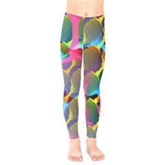 3d Pattern Mix Kids  Legging by Sapixe