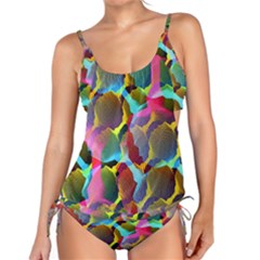 3d Pattern Mix Tankini Set by Sapixe