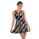 Abstract Multicolor Cubes 3d Quilt Fabric Cotton Racerback Dress View1