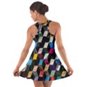 Abstract Multicolor Cubes 3d Quilt Fabric Cotton Racerback Dress View2