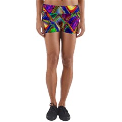 Abstract Digital Art Yoga Shorts by Sapixe