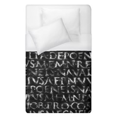 Antique Roman Typographic Pattern Duvet Cover (single Size) by dflcprints