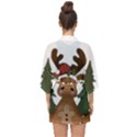Christmas Moose Half Sleeve Chiffon Kimono View2