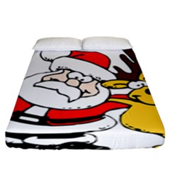 Christmas Santa Claus Fitted Sheet (king Size) by Sapixe