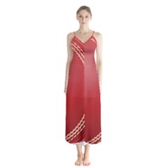 Cricket Ball Button Up Chiffon Maxi Dress by Sapixe