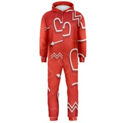 Background Valentine S Day Love Hooded Jumpsuit (men)  by Nexatart