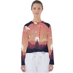 Design Art Hill Hut Landscape Women s Slouchy Sweat by Nexatart