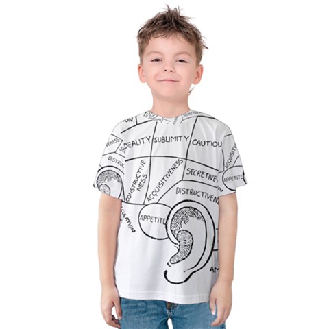 Brain Chart Diagram Face Fringe Kids  Cotton Tee by Nexatart