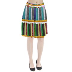 Shelf Books Library Reading Pleated Skirt by Nexatart