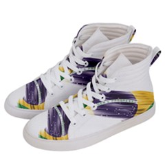 Flag Of Brazil Men s Hi-top Skate Sneakers by Sapixe