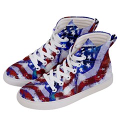 Flag Usa United States Of America Images Independence Day Men s Hi-top Skate Sneakers by Sapixe