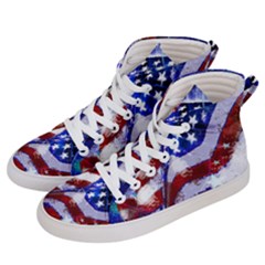 Flag Usa United States Of America Images Independence Day Women s Hi-top Skate Sneakers by Sapixe