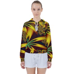 Floral Design Computer Digital Art Design Illustration Women s Tie Up Sweat by Sapixe