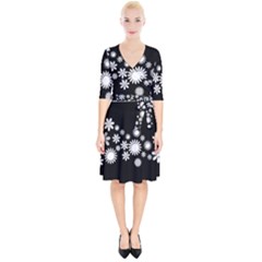 Flower Power Flowers Ornament Wrap Up Cocktail Dress by Sapixe