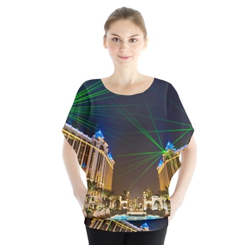 Galaxy Hotel Macau Cotai Laser Beams At Night Blouse by Sapixe