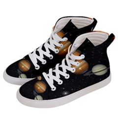 Outer Space Planets Solar System Women s Hi-top Skate Sneakers by Sapixe