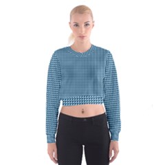 Blue Triangulate Cropped Sweatshirt by jumpercat