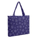 Snowflakes Pattern Zipper Medium Tote Bag View2