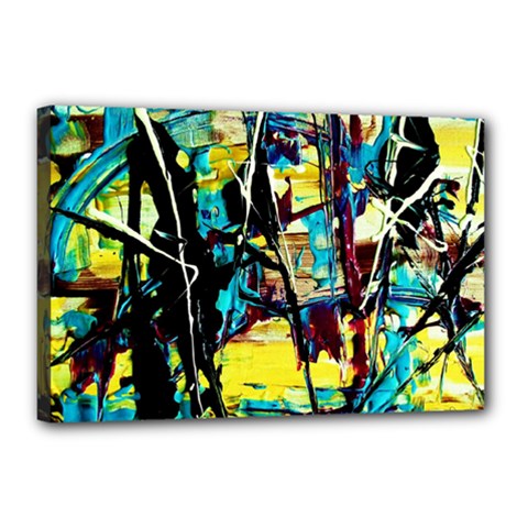 Dance Of Oil Towers 3 Canvas 18  X 12  by bestdesignintheworld