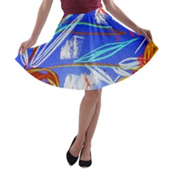 Ceramic Jur And Sunlowers A-line Skater Skirt by bestdesignintheworld