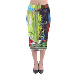 Point Of View - Part3 Velvet Midi Pencil Skirt by bestdesignintheworld