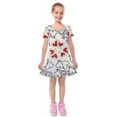 Love Love Hearts Kids  Short Sleeve Velvet Dress by Babylandia