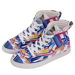 United States Of America Usa  Images Independence Day Men s Hi-top Skate Sneakers by Sapixe