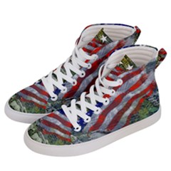 Usa United States Of America Images Independence Day Men s Hi-top Skate Sneakers by Sapixe