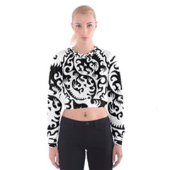 Ying Yang Tattoo Cropped Sweatshirt by Sapixe