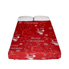 Santa Christmas Collage Fitted Sheet (full/ Double Size) by Sapixe