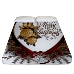 Christmas Décor Decoration Winter Fitted Sheet (king Size) by Sapixe