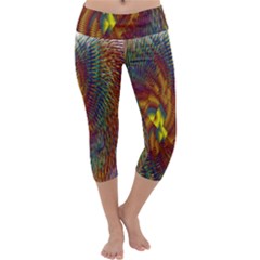 Fire New Year S Eve Spark Sparkler Capri Yoga Leggings by Sapixe