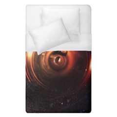 Steampunk Airship Sailing The Stars Of Deep Space Duvet Cover (single Size) by jayaprime