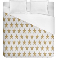 Star Background Gold White Duvet Cover (king Size) by Sapixe