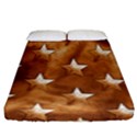 Stars Brown Background Shiny Fitted Sheet (King Size) View1