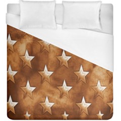 Stars Brown Background Shiny Duvet Cover (king Size) by Sapixe