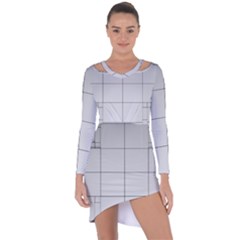 Abstract Architecture Contemporary Asymmetric Cut-out Shift Dress by Sapixe