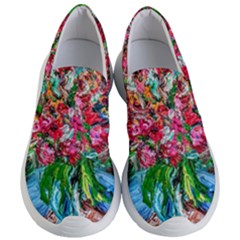 Paint, Flowers And Book Women s Lightweight Slip Ons by bestdesignintheworld