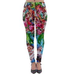 Paint, Flowers And Book Lightweight Leggings by bestdesignintheworld