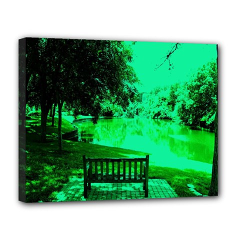 Lake Park 20 Canvas 14  X 11  by bestdesignintheworld