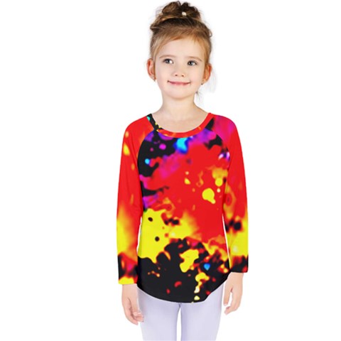 Colorfulpaintsptter Kids  Long Sleeve Tee by flipstylezfashionsLLC