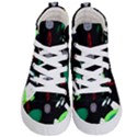 graffiti on green and pink designs Kid s Hi-Top Skate Sneakers View1